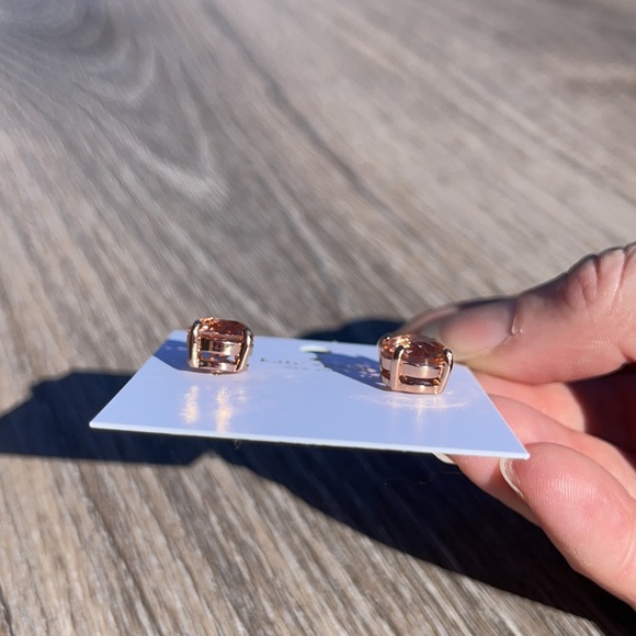 Kate Spade light peach earrings. - Picture 3 of 4